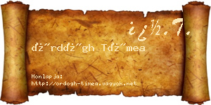 Ördögh Tímea névjegykártya